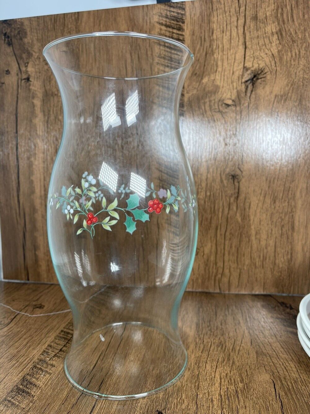 Pfaltzgraff Winterberry Clear Glass Hurricane Shade